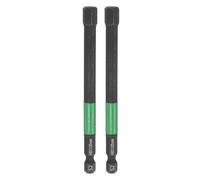 sourcing map 2pcs H8 Flat Hex Head Screwdriver Bit 8mm Metric Tip 1/4" Hex Shank 100mm (4") Long Magnetic Hexagonal Screw Drill Bit Wrench Black Phosphate S2 Steel Power Driver Socket