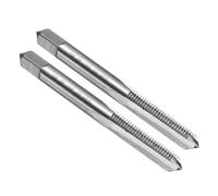 sourcing map 2pcs Hand Bottom Tap 1/4-28 UNF 2B Thread Bottoming Style Threading Taps High Speed Steel HSS6542 Straight Flutes Screw Tapping Tool