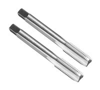 sourcing map 2pcs Hand Bottom Tap M10 x 1.25 H2 Metric Thread Bottoming Style Threading Taps High Speed Steel HSS6542 Straight Flutes Screw Tapping Tool