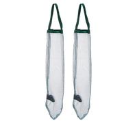 sourcing map 2Pcs Hanging Mesh Storage Bag, Breathable Shopping Handbag, Reusable Produce Bag for Kitchen Fruits, Vegetables, 48x12cm (Green)