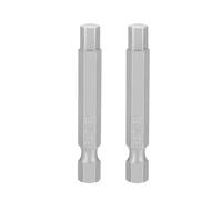 sourcing map 2pcs Hex Head Wrench Drill Bit 7/32" SAE 1/4" Hex Shank 2"(50mm) Length S2 Steel Magnetic Impact Drivers Industrial Grade Hexagon Electric Screwdriver Bit, Gray