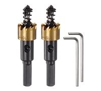 sourcing map 2pcs Hole Saws 16mm (5/8") M35 HSS (High Speed Steel) Titanium Coated Drill Bits Cutters Openers for Stainless Steel Aluminum Alloy Metal Wood Plastic