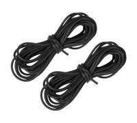 sourcing map 2pcs Hollow Rubber Cord Tubing 3mm Dia 5m Rubber Tube for Jewelry DIY Craft Beading Necklaces Bracelet, Black