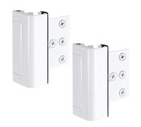 sourcing map 2Pcs Home Security Door Lock 3" Stop Withstand 800lbs,White | Door Reinforcement Lock,Front Door Kick in Security Protector for Inward Swinging Door