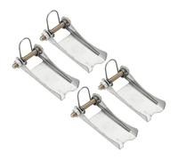 sourcing map 2Pcs Hook Safety Latch Kit, 50mm x 22mm Carbon Steel Towing Receiver Hitch Replacement for Clevis Truck Trailer Crane Towing Lifting Hook (0.5mm Thick, 1 Ton)