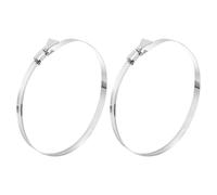 sourcing map 2pcs Hose Clamps 155-178mm(6.1"-7") Adjustable 304 Stainless Steel Worm Gear Hose Clips Assortment Kit for Plumbing Dryer Vent Automotive Dust Collector