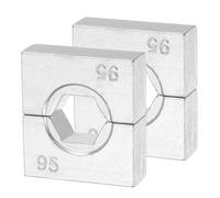 sourcing map 2pcs Hydraulic Crimping Die 1 AWG 95mm 8 Ton Hexagon Crimper Replacement Dies for YQK-120 Electrical Wire Terminal Crimper Tool Steel Cable