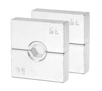 sourcing map 2pcs Hydraulic Crimping Die 10 AWG 35mm 12 Ton Hexagon Crimper Replacement Dies for YQK-240/300 Electrical Wire Terminal Crimper Tool Steel Cable