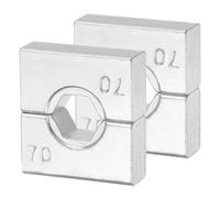 sourcing map 2pcs Hydraulic Crimping Die 2 AWG 70mm 8 Ton Hexagon Crimper Replacement Dies for YQK-120 Electrical Wire Terminal Crimper Tool Steel Cable