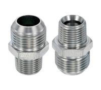 sourcing map 2Pcs Hydraulic Hose Adapter Fittings, 1-1/16" x 12 UN JIC 37° Flare Male x 1/2" x 14 NPT Male Carbon Steel Hydraulic Hose Straight Tube Connector, Dash Size 12