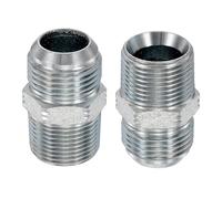 sourcing map 2Pcs Hydraulic Hose Adapter Fittings, 1-1/16" x 12 UN JIC 37° Flare Male x 3/4" x 14 NPT Male Carbon Steel Hydraulic Hose Straight Tube Connector, Dash Size 12