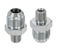 sourcing map 2Pcs Hydraulic Hose Adapter Fittings, 7/8" x 14 UNF JIC 37° Flare Male x 1/4" x 18 NPT Male Carbon Steel Hydraulic Hose Straight Tube Connector, Dash Size 10