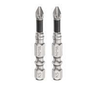 sourcing map 2pcs Impact Phillips Screwdriver Bit PH2 (#2) Anti Slip Tip 1/4" Hex Shank 2" (50mm) Long Magnetic Cross Screw Driver Industrial Power Drill Bits for Remove Fastening Screws