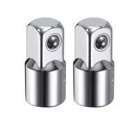 sourcing map 2Pcs Impact Socket Adapter 3/8" Female to 1/2" Male Square Drive Reducer Converter Conversion Adapters CR-V Steel for Socket Wrench Ratchet Breaker Bar Driver Tool, Silver