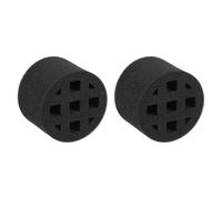 sourcing map 2Pcs in-line Duct Sound Absorbing Tool Sponge, (110mm/ 4.5") - Elastic Duct Noise Reducing Foam Sound Insulation Silence Ducting Accessories for Round Ventilation Pipes, Black