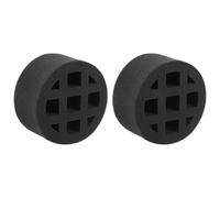 sourcing map 2Pcs in-line Duct Sound Absorbing Tool Sponge, (200mm/ 8") - Elastic Duct Noise Reducing Foam Sound Insulation Silence Ducting Accessories for Round Ventilation Pipes, Black