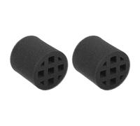 sourcing map 2Pcs in-line Duct Sound Absorbing Tool Sponge, (75mm/ 3") - Elastic Duct Noise Reducing Foam Sound Insulation Silence Ducting Accessories for Round Ventilation Pipes, Black