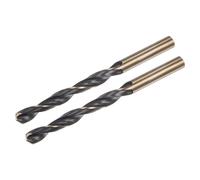 sourcing map 2pcs Jobber Drill Bits 9mm (0.354") Black Nitride & Gold Titanium Coated M2 High Speed Steel (HSS) Twist Drill Bits for Stainless Steel Aluminum Alloy Metal