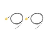sourcing map 2pcs K Type Thermocouple with Plug, Meter Temperature Sensor Probe 0 to 600°C(32 to 1112°F) Stainless Steel, 5x50mm 6.6ft Wire