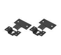 sourcing map 2Pcs Keyhole Hangers, 2.8 x 1.18In Iron Wall-Mounted Speaker Hanging Brackets Plate Connector Hook kit for Surround Sound Box Audio Speaker Picture Frames