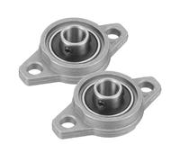 sourcing map 2Pcs KFL000 Pillow Block Bearing 3/8" (10mm) Zinc Alloy Steel Self Alignment Mounted Flange Bearing, (ABEC5)