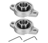 sourcing map 2pcs KFL003 Pillow Block Bearings 17mm Bore Bearing Units Zinc Alloy Flange Mounted Bearing Housing, P6(ABEC3)