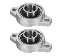 sourcing map 2pcs KFL003 Pillow Block Bearings 8mm Bore Bearing Units Zinc Alloy, P6(ABEC3)