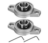 sourcing map 2pcs KFL004 Pillow Block Bearings 20mm Bore Bearing Units Zinc Alloy Flange Mounted Bearing Housing, P6(ABEC3)