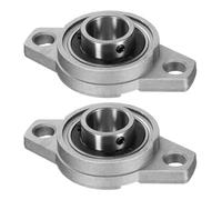 sourcing map 2pcs KFL004 Pillow Block Bearings 8mm Bore Bearing Units Zinc Alloy, P6(ABEC3)