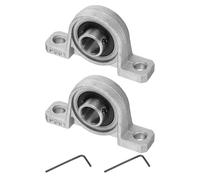 sourcing map 2pcs KP001 Pillow Block Bearings 12mm Bore Bearing Units Zinc Alloy Flange Mounted Bearing Housing, P6(ABEC3)