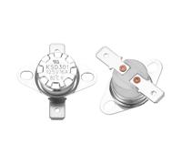 sourcing map 2pcs KSD301 Thermostat 80°C/176°F 16A Normally Open N.O Adjust Snap Disc Temperature Switch for Microwaves,Oven,Coffee Maker,Ceramic Material