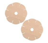 sourcing map 2pcs Kumihimo Disk, 8 Slots Wood Round Braiding Plate Beading Cord Disc Weaving Board for Bracelets Braided Knitting Weaving Rope Cord DIY Crafts
