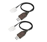 sourcing map 2pcs L6.2-3P USB Power Charging Cable for RC Car 9.6 V 200 mA Ni-MH Ni-CD Battery