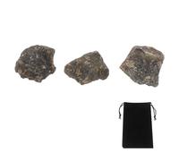 sourcing map 2Pcs Labradorite Rough Crystals, Crystal Rocks Stone Real Raw Gemstones with Velvet Bag for Vase Filler Landscape Bottom Decoration Home Collection Decor DIY Project