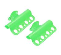 sourcing map 2Pcs Large Clothes Pins with Holes, Plastic Multi-Functional Windproof Clips Drying Rod Buckle, Non-Slip Type Clothes Peg for Outdoor Indoor, Green