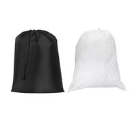 sourcing map 2pcs Laundry Bag with Drawstring Closure, 27"x22" Dirty Clothes Bag with Handle Washable Laundry Hamper for Travel Camping and Outdoors White/Black