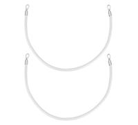 sourcing map 2Pcs Leather Handbag Handles, 60cm/23.6" PU Leather Shoulder Bag Straps Leather Purse Straps for Women's Handbag Tote Bag Handles Replacement (White, Silver)