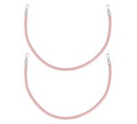sourcing map 2Pcs Leather Handbag Handles, 60cm/23.6" PU Leather Shoulder Bag Straps Leather Purse Straps for Women's Handbag Tote Bag Handles Replacement (Pink, Silver)
