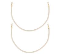 sourcing map 2Pcs Leather Handbag Handles, 60cm/23.6" PU Leather Shoulder Bag Straps Leather Purse Straps for Women's Handbag Tote Bag Handles Replacement (Beige, Gold)