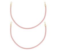 sourcing map 2Pcs Leather Handbag Handles, 60cm/23.6" PU Leather Shoulder Bag Straps Leather Purse Straps for Women's Handbag Tote Bag Handles Replacement (Pink, Gold)