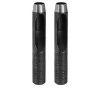sourcing map 2pcs Leather Hole Punch 11mm Hollow Round Hole Puncher Cutter Carbon Steel Tool for Watch Cloth Belt Gaskets DIY Leather Craft Repair, Black
