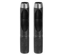 sourcing map 2pcs Leather Hole Punch 13mm Hollow Round Hole Puncher Cutter Carbon Steel Tool for Watch Cloth Belt Gaskets DIY Leather Craft Repair, Black