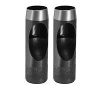 sourcing map 2pcs Leather Hole Punch 25mm Hollow Round Hole Puncher Cutter Carbon Steel Tool for Watch Cloth Belt Gaskets DIY Leather Craft Repair, Black