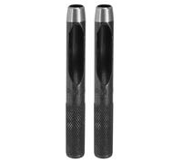 sourcing map 2pcs Leather Hole Punch 8mm Hollow Round Hole Puncher Cutter Carbon Steel Tool for Watch Cloth Belt Gaskets DIY Leather Craft Repair, Black