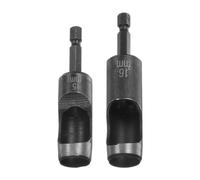 sourcing map 2pcs Leather Hollow Punch Hex Shank for Drills, 15/16mm Dia Hole Punch for Thick Fabrics Leathercraft Working Pvc Card Plastic Punching