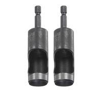 sourcing map 2pcs Leather Hollow Punch Hex Shank for Drills, 18mm Dia Hole Punch for Thick Fabrics Leathercraft Working