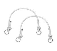 sourcing map 2Pcs Leather Purse Strap, 15.75 Inch PU Leather Bag Handles Handbag Strap Replacement for Women DIY Handbags Purse Making, Bright Silver, Silver Buckle