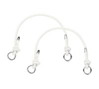 sourcing map 2Pcs Leather Purse Strap, 15.75 Inch PU Leather Bag Handles Handbag Strap Replacement for Women DIY Handbags Purse Making, White, Silver Buckle