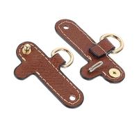 sourcing map 2Pcs Leather Purse Strap, 6.1cmx2.4cm Punch-Free Buckle Bag Strap Transformation Accessories for Mini Bag Handbag Crossbody Shoulder Strap, Brown