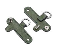 sourcing map 2Pcs Leather Purse Straps, 6.1cmx2.4cm Punch-Free Buckle Bag Strap Transformation Accessories for Mini Bag Handbag Crossbody Shoulder Strap, Green